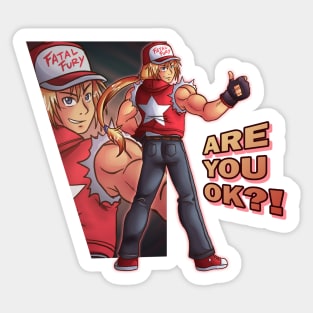 Terry Bogard ARE YOU OK?! Sticker